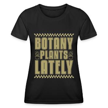 Plantes botaniques Dernièrement Le jardin botanique aime les plantes - T-shirt sport Femme - noir - Devant - AI Model Female 172 light (172cm)
