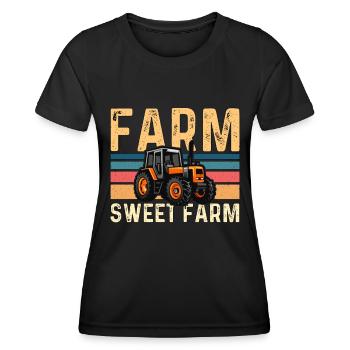 Moissonneuse-batteuse Farm Sweet Farm Farmer Moissonneuse-batteuse - T-shirt sport Femme - noir - Devant - AI Model Female 172 light (172cm)