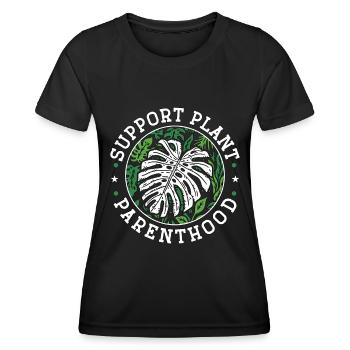 Houseplants Support Plant Parenthood Indoor Plants - Women's Functional T-Shirt - black - Front - AI Model Female 172 light (172cm)