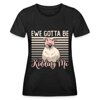 L’élevage de moutons et de chèvres La brebis doit être l’élevage de moutons - T-shirt sport Femme - noir - Devant - AI Model Female 172 light (172cm)