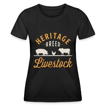 Éleveur Patrimoine Élevage Éleveurs - T-shirt sport Femme - noir - Devant - AI Model Female 172 light (172cm)