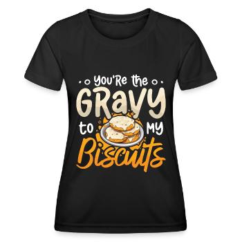 Biscuits Et Sauce Vous Êtes La Sauce Nourriture Du Sud - T-shirt sport Femme - noir - Devant - AI Model Female 172 light (172cm)