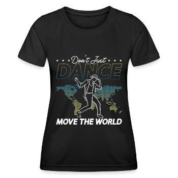 Les mouvements de danse ne se contentent pas de faire bouger la piste de danse - T-shirt sport Femme - noir - Devant - AI Model Female 172 light (172cm)