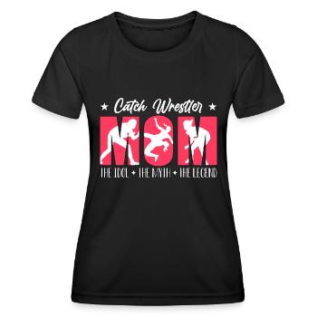 Catch Wrestler Maman L’idole Le lutteur Boxe - T-shirt sport Femme - noir - Devant - AI Model Female 172 light (172cm)