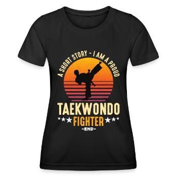 Taekwondo Fighter A Short Story I Am Martial Arts - Frauen Funktions-T-Shirt - Schwarz - Vorne - AI Model Female 172 light (172cm)