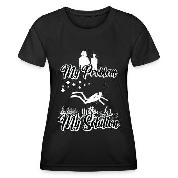 Marine Biologist My Problem My Pictogram Mom Dad - Frauen Funktions-T-Shirt - Schwarz - Vorne - AI Model Female 172 light (172cm)