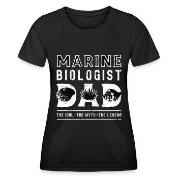 Marine Biologist Dad The Idol The Oceanologist - Frauen Funktions-T-Shirt - Schwarz - Vorne - AI Model Female 172 light (172cm)