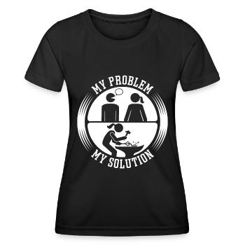 Forgeron Mon problème Ma mère de pictogramme Forger - T-shirt sport Femme - noir - Devant - AI Model Female 172 light (172cm)