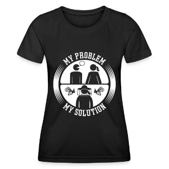 Apiculteur Mon problème Mon pictogramme Maman Apiculture - T-shirt sport Femme - noir - Devant - AI Model Female 172 light (172cm)