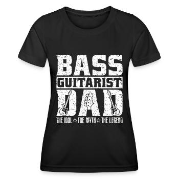Bass Guitarist Dad The Idol The Myth Bass Player - Frauen Funktions-T-Shirt - Schwarz - Vorne - AI Model Female 172 light (172cm)