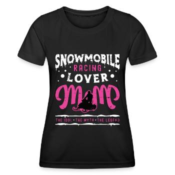 Snowmobile Racing Lover Mom The Idol Motorsport - Women's Functional T-Shirt - black - Front - AI Model Female 172 light (172cm)