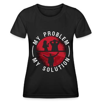 Cribbage Player My Problem My Pictogram Dad Mom - Frauen Funktions-T-Shirt - Schwarz - Vorne - AI Model Female 172 light (172cm)