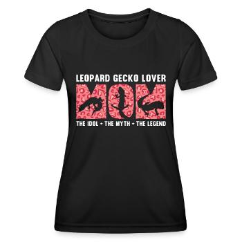 Léopard Gecko Amant Maman L’Idole L’Amant Gecko - T-shirt sport Femme - noir - Devant - AI Model Female 172 light (172cm)