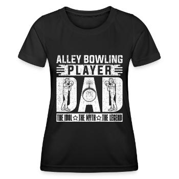 Alley Bowling Player Dad The Idol Bowling Player - Frauen Funktions-T-Shirt - Schwarz - Vorne - AI Model Female 172 light (172cm)