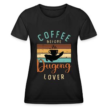 Dugong Lover Coffee Avant Sea Cow Coffee Lover - T-shirt sport Femme - noir - Devant - AI Model Female 172 light (172cm)