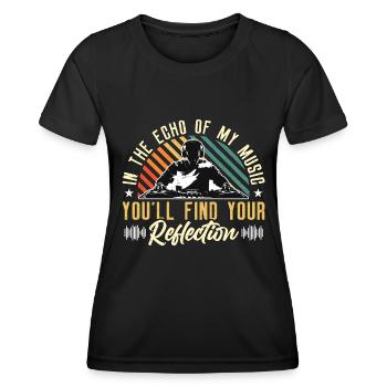Disc Jockey In The Echo Of Disco Hall Disc Jockey - Frauen Funktions-T-Shirt - Schwarz - Vorne - AI Model Female 172 light (172cm)