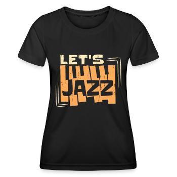 Musique Jazz Laissez-vous séduire par le saxophoniste jazz - T-shirt sport Femme - noir - Devant - AI Model Female 172 light (172cm)