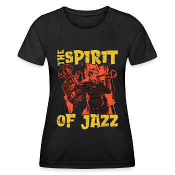 Musique Jazz L’ du musicien de jazz Saxophoniste - T-shirt sport Femme - noir - Devant - AI Model Female 172 light (172cm)