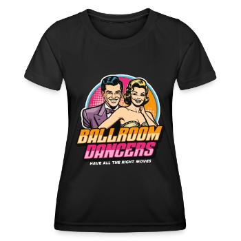 Danse de salon Les danseurs de salon ont de la danse latine - T-shirt sport Femme - noir - Devant - AI Model Female 172 light (172cm)