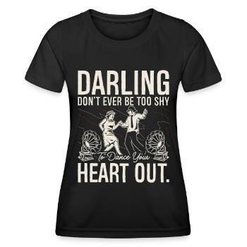 Danse Swing Darling Ne Jamais Danser Le Lindy Hop - T-shirt sport Femme - noir - Devant - AI Model Female 172 light (172cm)