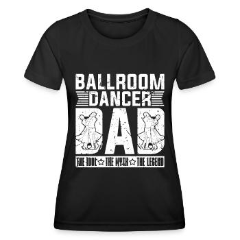 Danseur de salon Papa L’idole Le mythe Piste de danse - T-shirt sport Femme - noir - Devant - AI Model Female 172 light (172cm)