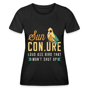 Sun Conure Noun Loud Pet Bird Animal Lover Conure - Women's Functional T-Shirt - black - Front - AI Model Female 172 light (172cm)
