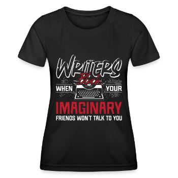 Writing Writers Block When Your Publisher Novelist - Frauen Funktions-T-Shirt - Schwarz - Vorne - AI Model Female 172 light (172cm)
