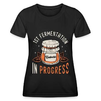 Kombucha 1st Fermentation In Progress Home Brewing - Women's Functional T-Shirt - black - Front - AI Model Female 172 light (172cm)