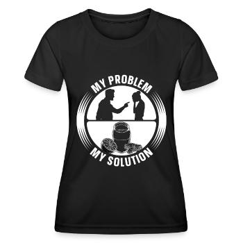 Kombucha Lover My Problem My Pictogram Mom Dad - Women's Functional T-Shirt - black - Front - AI Model Female 172 light (172cm)