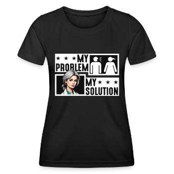Psychiatrist My Problem My Pictogram Mom Therapist - Frauen Funktions-T-Shirt - Schwarz - Vorne - AI Model Female 172 light (172cm)