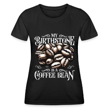 Barista My Birthstone Is A Coffee Latte Artist - Frauen Funktions-T-Shirt - Schwarz - Vorne - AI Model Female 172 light (172cm)