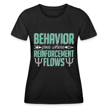 School Psych Behavior Goes Where Psychotherapist - Frauen Funktions-T-Shirt - Schwarz - Vorne - AI Model Female 172 light (172cm)