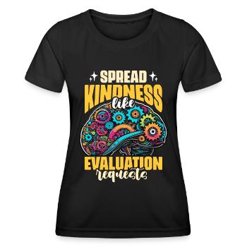 School Psych Spread Kindness Like Psychotherapist - Women's Functional T-Shirt - black - Front - AI Model Female 172 light (172cm)