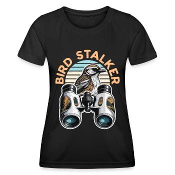 Birdwatching Bird Stalker Ornithology Birdwatcher - Women's Functional T-Shirt - black - Front - AI Model Female 172 light (172cm)