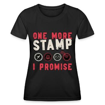 Collectionneur de timbres Un timbre de plus Je promets Philatélie - T-shirt sport Femme - noir - Devant - AI Model Female 172 light (172cm)