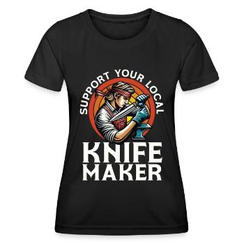 Forgeage de la lame : soutenez votre artisan de lame local - T-shirt sport Femme - noir - Devant - AI Model Female 172 light (172cm)