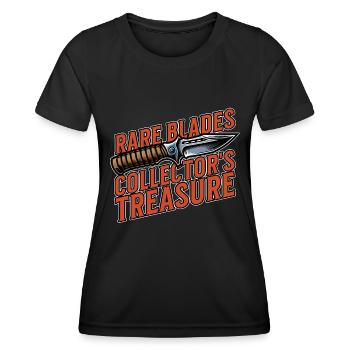 Lame forgée Lames rares Artiste du métal de collection - T-shirt sport Femme - noir - Devant - AI Model Female 172 light (172cm)