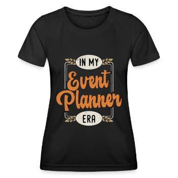 Coordinateur d’événements dans mon organisateur d’événements - T-shirt sport Femme - noir - Devant - AI Model Female 172 light (172cm)