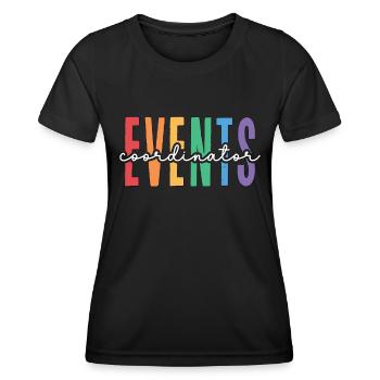Events Coordinator Wedding Planner Event Manager - Frauen Funktions-T-Shirt - Schwarz - Vorne - AI Model Female 172 light (172cm)
