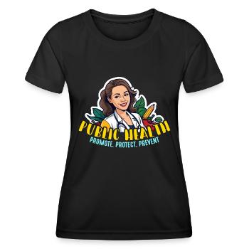 Health Educator Public Health Promote Counselor - Frauen Funktions-T-Shirt - Schwarz - Vorne - AI Model Female 172 light (172cm)