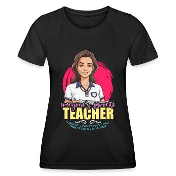 P.E Instructor Everyone's Favorite Gym Instructor - Women's Functional T-Shirt - black - Front - AI Model Female 172 light (172cm)