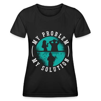 Pest Control Officer My Problem My Pictogram Dad - Frauen Funktions-T-Shirt - Schwarz - Vorne - AI Model Female 172 light (172cm)