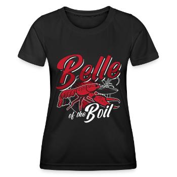 Crawfish Boil Belle Of The Boil Cajun Crawfish - Frauen Funktions-T-Shirt - Schwarz - Vorne - AI Model Female 172 light (172cm)
