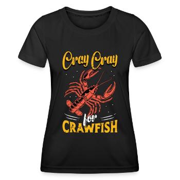 Crawfish Boil Cray Cray For Crawfish Seafood Lover - Frauen Funktions-T-Shirt - Schwarz - Vorne - AI Model Female 172 light (172cm)