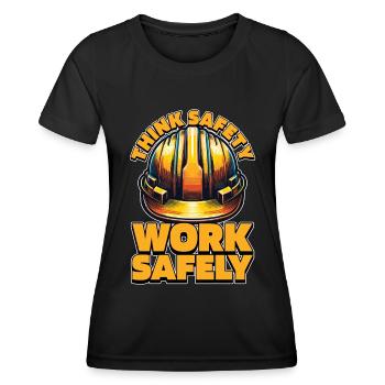 Safety Officer Think Safety Work Patrol Control - Women's Functional T-Shirt - black - Front - AI Model Female 172 light (172cm)
