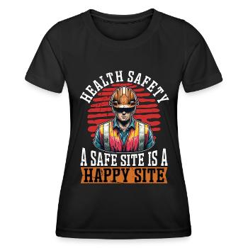 Safety Officer Health Safety A Safe Patrol Control - Women's Functional T-Shirt - black - Front - AI Model Female 172 light (172cm)