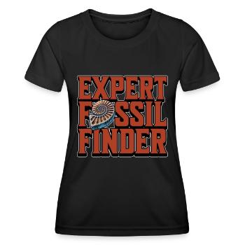 Fossil Hunter Expert Fossil Finder Paleontologist - Frauen Funktions-T-Shirt - Schwarz - Vorne - AI Model Female 172 light (172cm)
