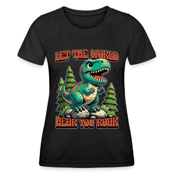 Paléontologie Faites entendre au monde votre préhistoire - T-shirt sport Femme - noir - Devant - AI Model Female 172 light (172cm)