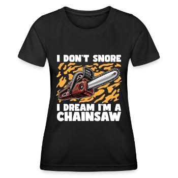 Arboriculteur Je ne ronfle pas Je rêve Je suis un chirurgien arboricole - T-shirt sport Femme - noir - Devant - AI Model Female 172 light (172cm)