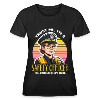 Safety Officer Trust Me I'm A Safety Manager - Women's Functional T-Shirt - black - Front - AI Model Female 172 light (172cm)